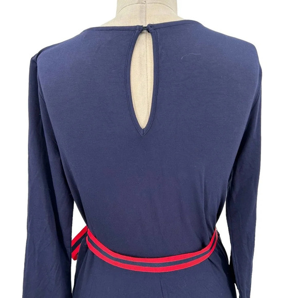 Boden Isla Wrap Jumpsuit Navy Blue / Red Size US 8R - Picture 8 of 10